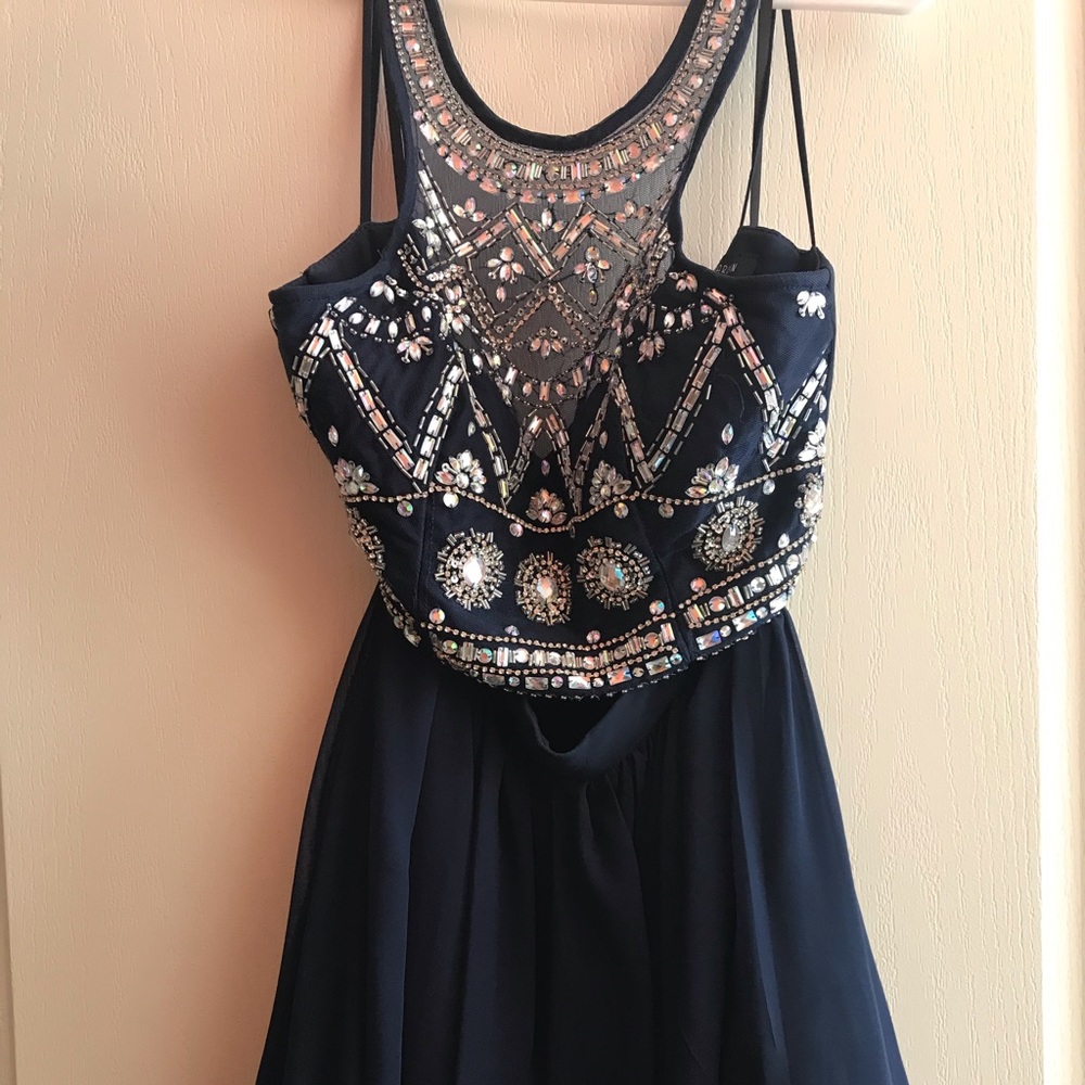 Navy Blue two piece dress